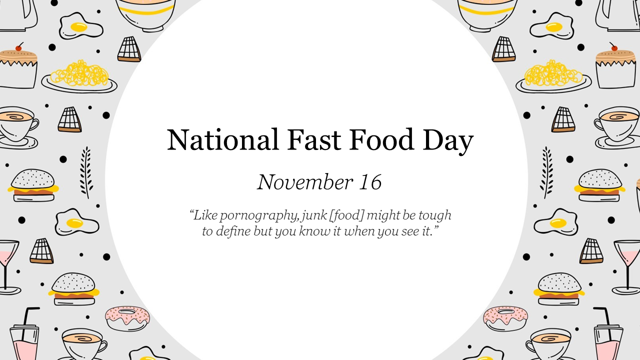 Creative National Fast Food Day PPT Presentation Slide